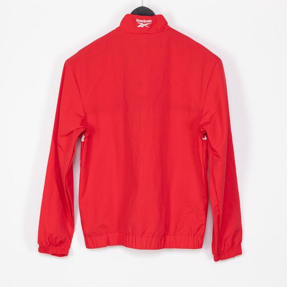 Reebok Men Retro Colorblocked Quarter-Zip Popover Red/Navy/White Size M - Picture 3 of 5